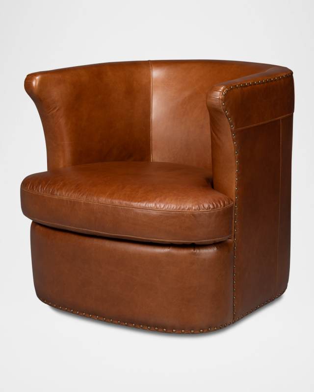 Spencer Leather Swivel Chair
